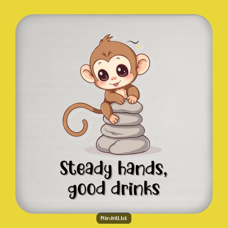 Funny Monkey Coaster: Stable Balance for Your Drinks - Perfect Gift!