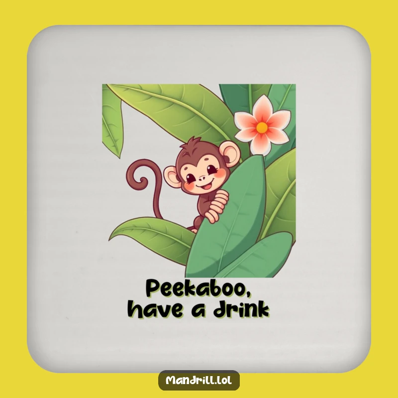 Funny Monkey Coaster: Protect Surfaces with Jungle Mischief - Perfect Gift!