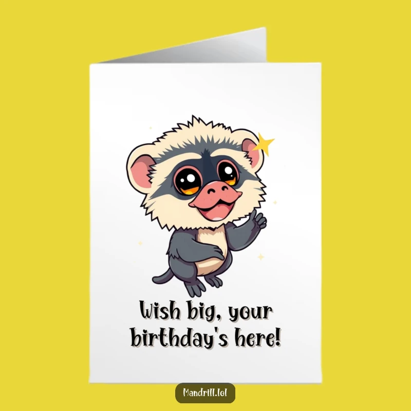 Free Printable Mandrill Birthday Card: Shooting Star Wish Downloadable Gift