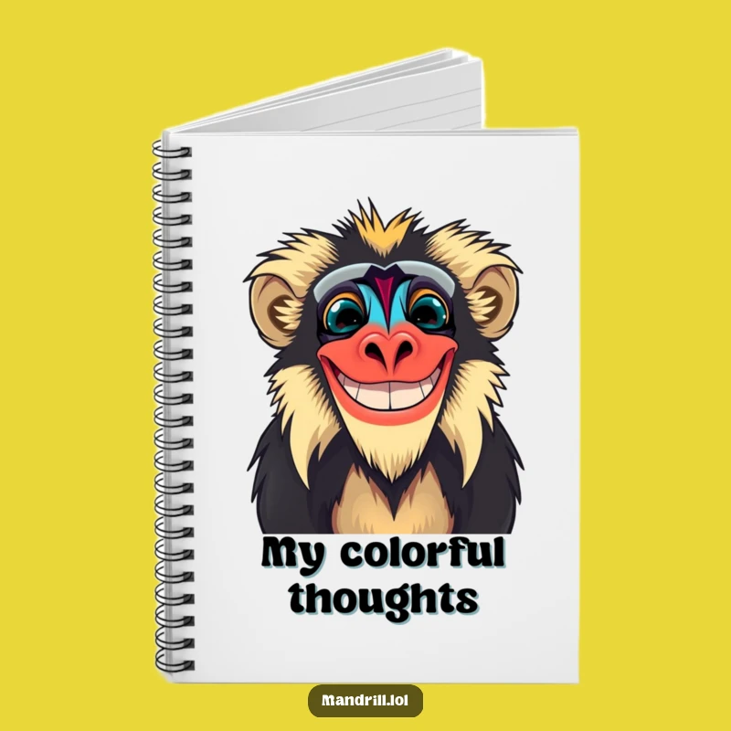 Funny Mandrill Grin Notebook: Jot Down Ideas with Primate Flair