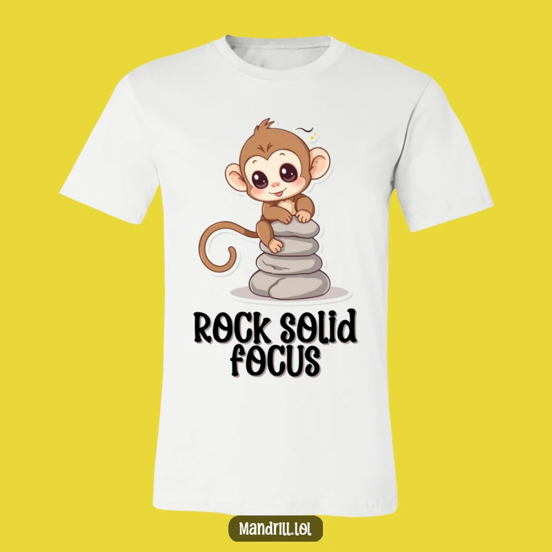 Funny Monkey T-Shirt: Focused Balance for a Hilarious, Playful Gift!