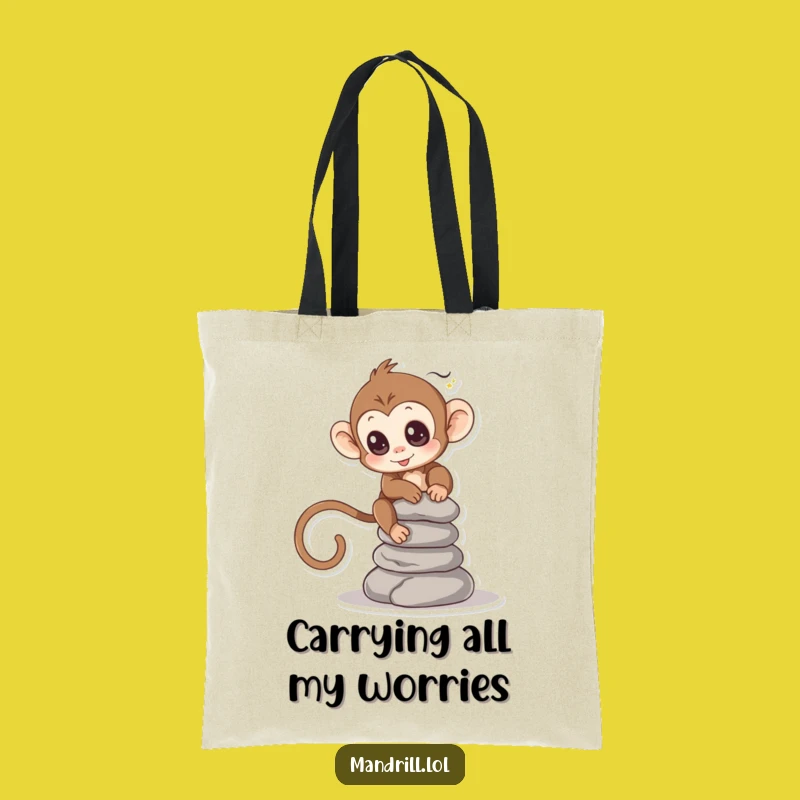 Funny Monkey Tote Bag: Carry Your Balance with Playful Charm - Gift!